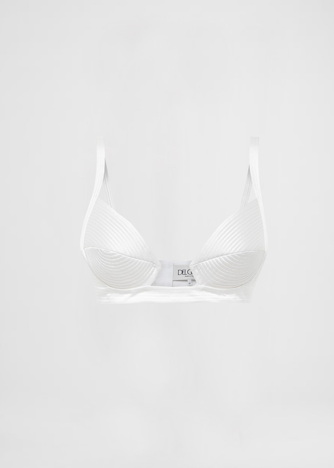 DEL CORE: BRA WITH TOPSTITCH IN SATIN