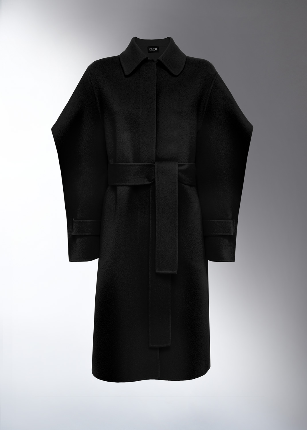 DEL CORE: DRAPED SLEEVE COAT