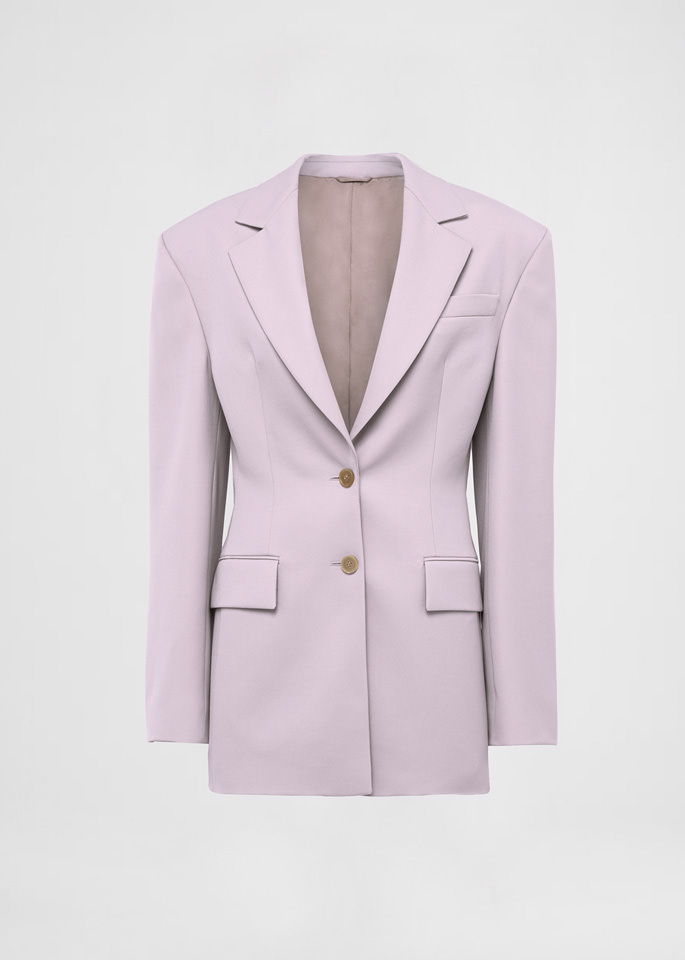 DEL CORE: SINGLE BREASTED NOTCH LAPEL JACKET IN WOOL WITH FITTED WAIST