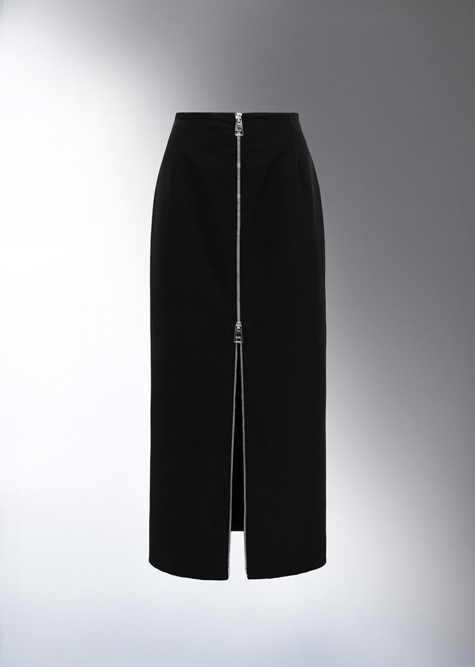 DEL CORE: ZIPPER-UP PENCIL SKIRT