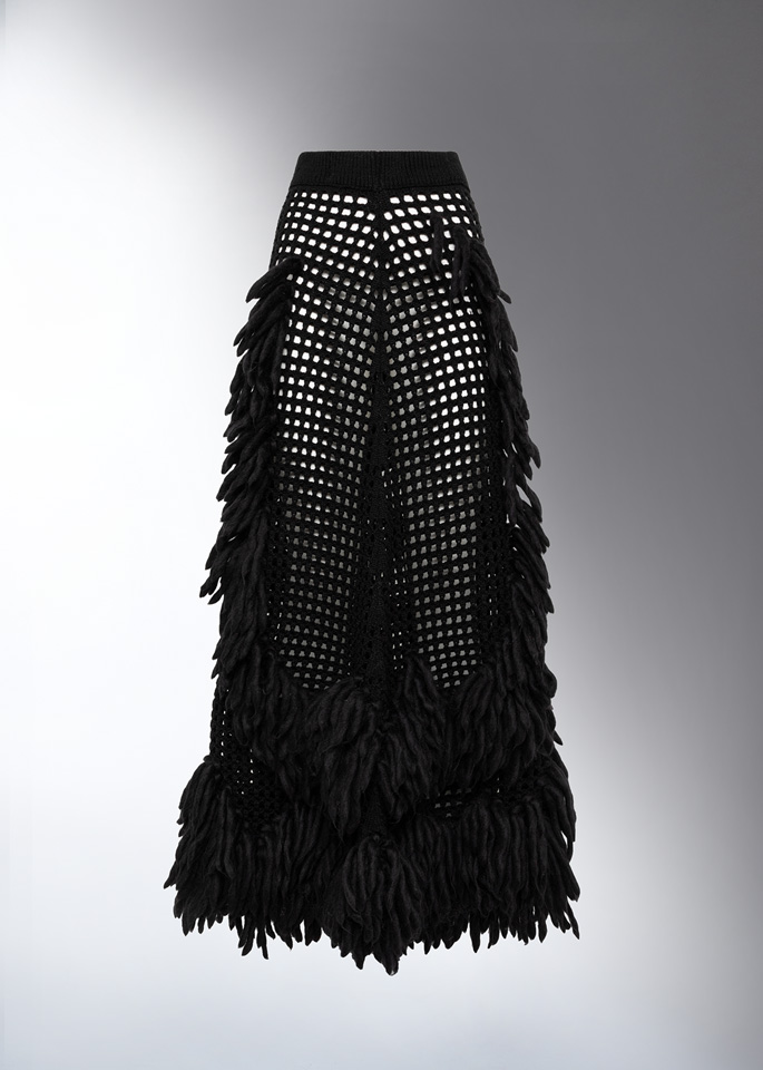 DEL CORE: FLARED SKIRT WITH FRINGES