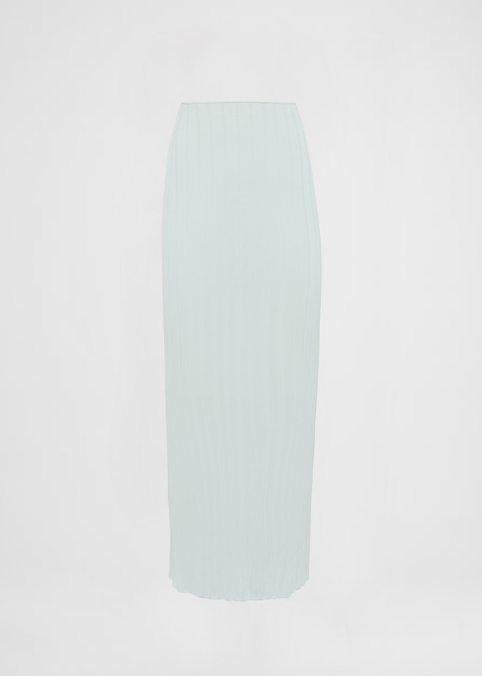 DEL CORE: LONG RIBBED VISCOSE PENCIL SKIRT