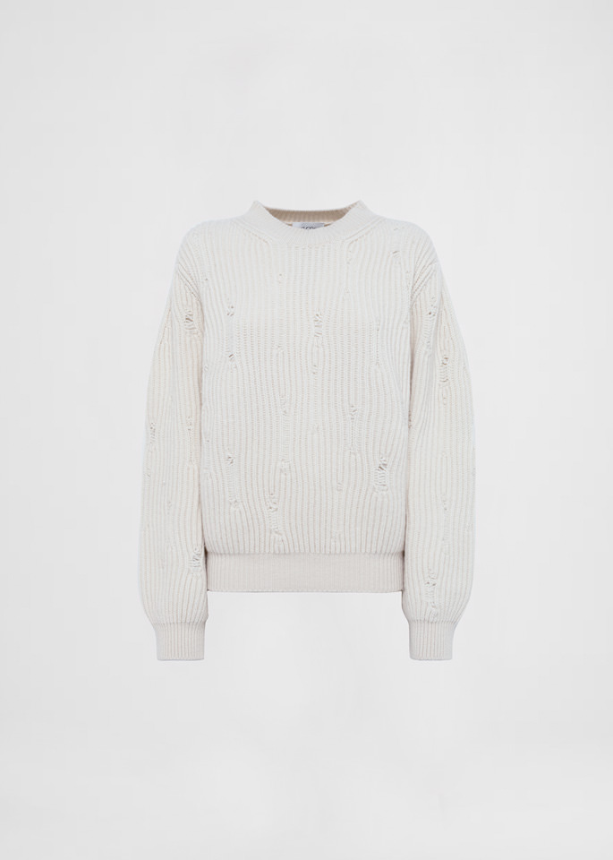 DEL CORE: WOOL CASHMERE CREW NECK KNIT