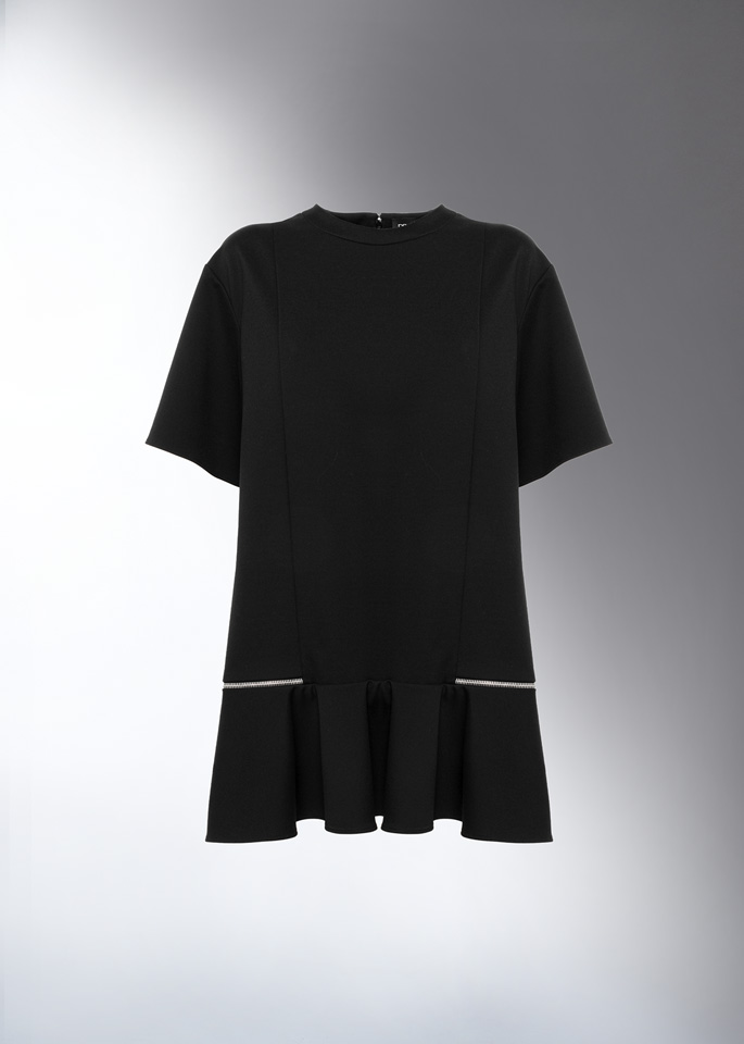 DEL CORE: ZIPPER T-SHIRT MINI DRESS