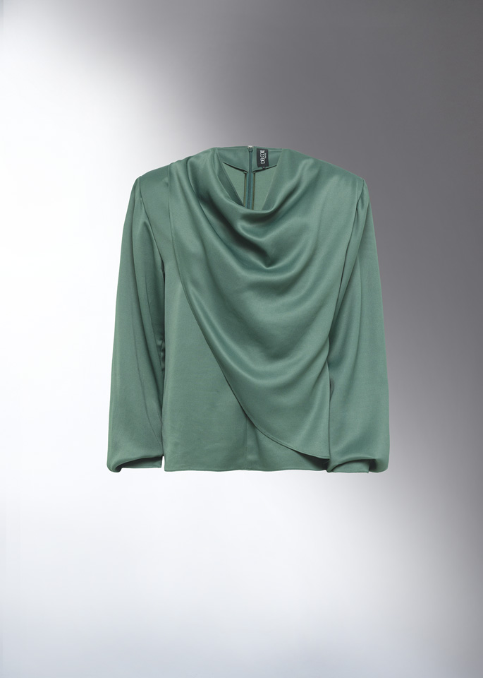 DEL CORE: SCARF TOP LONGSLEEVE