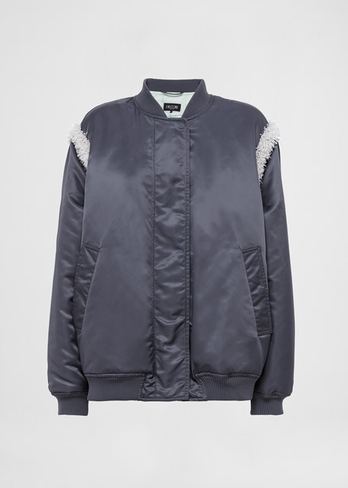 DEL CORE EMBROIDERED OVERSIZED NYLON TWILL BOMBER