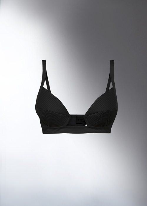 DEL CORE: BRA WITH TOPSTITCH IN SATIN