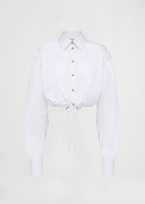 DEL CORE: CROPPED SHIRT WITH DRAW STRING ON THE WAIST