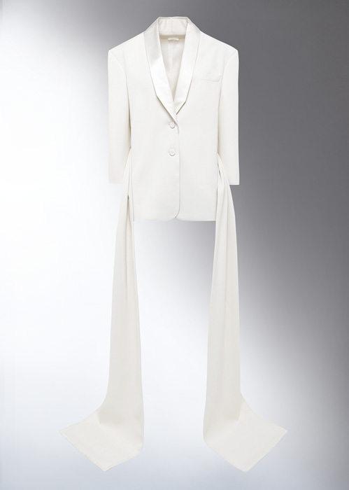 DEL CORE: BOXY JACKET WITH SHAWL COLLAR AND LONG SASH