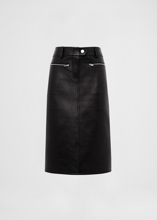 DEL CORE PENCIL SKIRT IN LAMBSKIN PLONGE