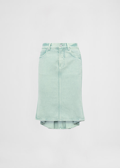 DEL CORE FIVE POCKETS DENIM SKIRT WITH FISHTAIL DETAIL ON THE BACK