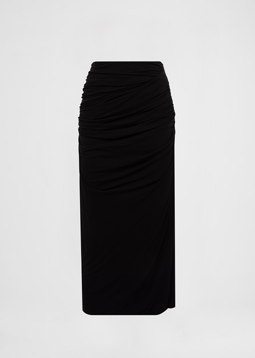 DEL CORE GATHERED TUBINO SKIRT IN CREPE JERSEY