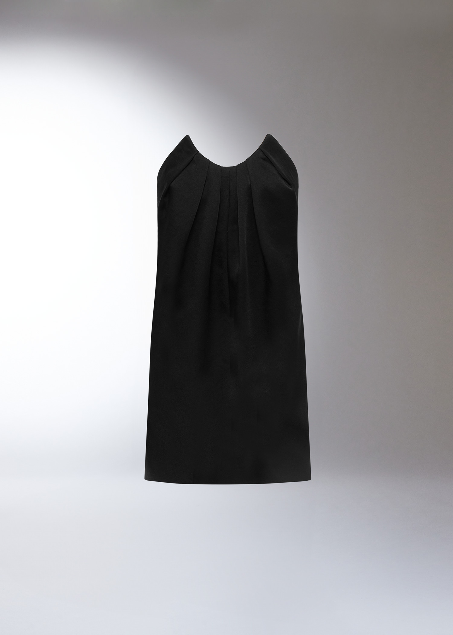 Del Core draped silk minidress - Black