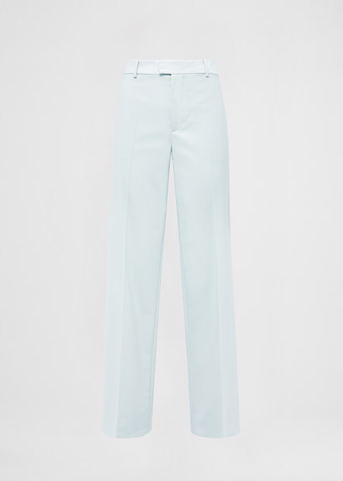 DEL CORE: LOW RISE STRETCH WOOL STRAIGHT LEG TROUSERS