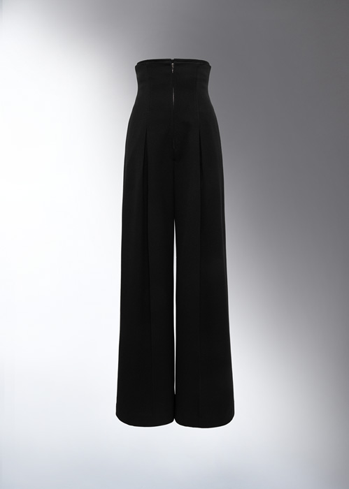 DEL CORE WIDE LEG TROUSERS WITH PEELING EFFECT