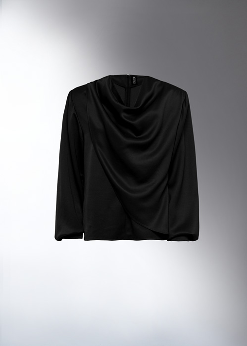 DEL CORE: SCARF TOP LONGSLEEVE