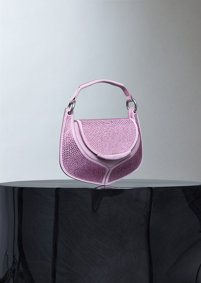 DEL CORE: BORSA BABY BEETLE CON STRASS