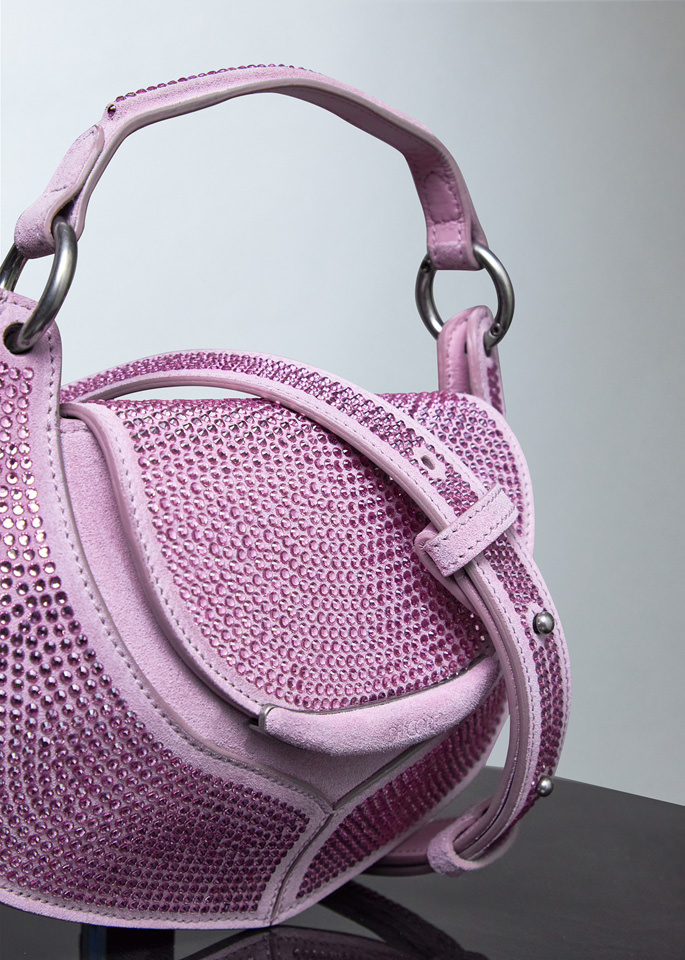 DEL CORE: BORSA BABY BEETLE CON STRASS