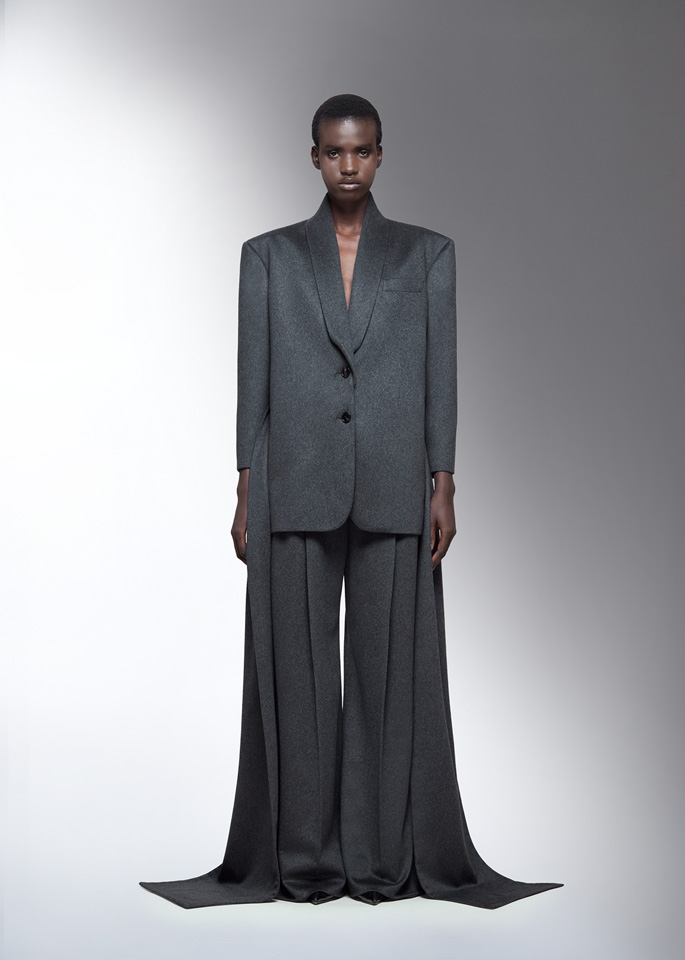 DEL CORE: BOXY JACKET WITH SHAWL COLLAR AND LONG SASH