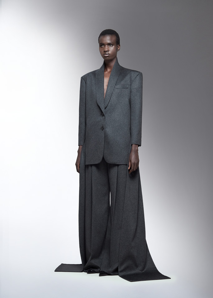 DEL CORE: BOXY JACKET WITH SHAWL COLLAR AND LONG SASH