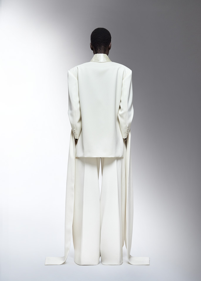 DEL CORE: BOXY JACKET WITH SHAWL COLLAR AND LONG SASH