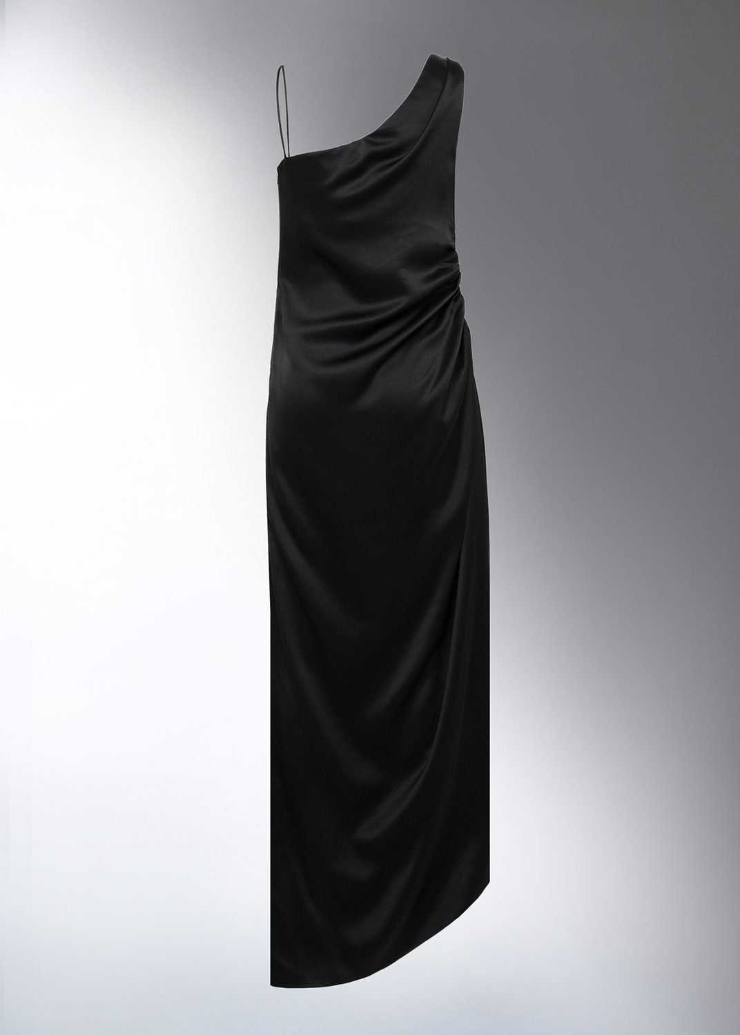 DEL CORE: DRAPED LONG SLIPDRESS